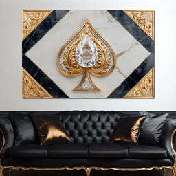 Golden Spade Diamond Majesty - NicheCanvas