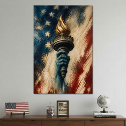 Liberty Igniting The Storm - NicheCanvas