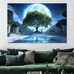 Lunar Reflection Sanctuary - NicheCanvas