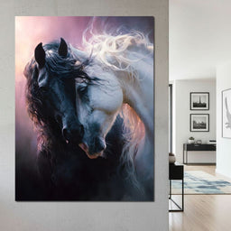 Shadowlight Twin Horses - NicheCanvas