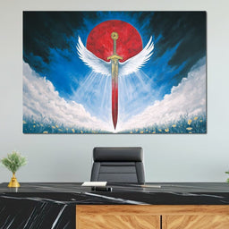 Celestial Guardian Sword - NicheCanvas