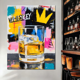 Neon Whiskey Crown Toast - NicheCanvas
