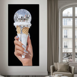Disco Cone Silver Pop Delight - NicheCanvas