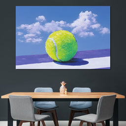Tennis Ball Under Summer Sky - NicheCanvas