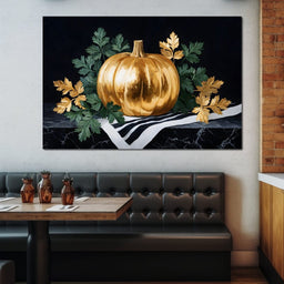 Golden Pumpkin Elegance - NicheCanvas