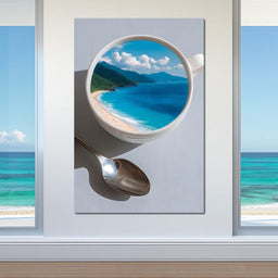 Paradise Brewed on Tabletop - NicheCanvas