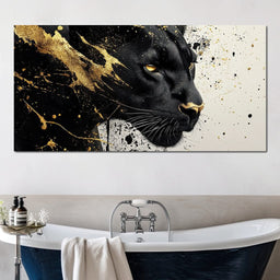 Golden Panther Radiance - NicheCanvas