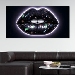 Cosmic Lips Allure of the Night - NicheCanvas