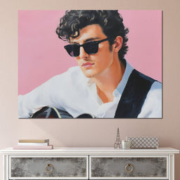 Retro Guitarist Cool Charisma - NicheCanvas