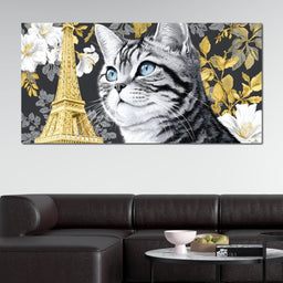 Feline Elegance Parisian Dreams - NicheCanvas