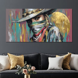Golden Moon Desert Bandit Muse - NicheCanvas