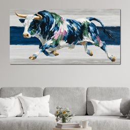 Charging Bull Color Fusion - NicheCanvas