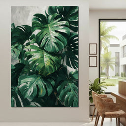 Monstera Garden Stillness - NicheCanvas