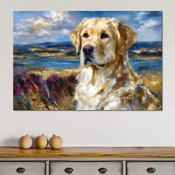 Golden Retriever Lakeside Watch - Neal Hackett - NicheCanvas