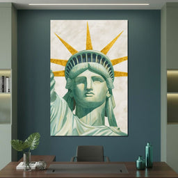Liberty Crown Golden Rays - NicheCanvas