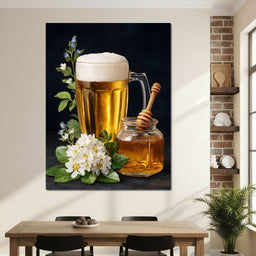Golden Beer With Honey - NicheCanvas