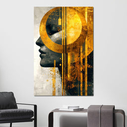 Golden Geometric Elegance - NicheCanvas