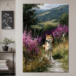 Shiba Meadow Trail Portrait - NicheCanvas
