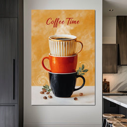 Coffee Time Stacked Mugs - NicheCanvas
