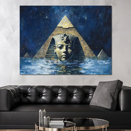 Pharaoh's Timeless Reflection - NicheCanvas