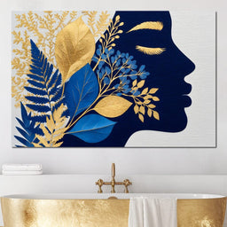 Golden Leaf Silhouette Dreams - NicheCanvas