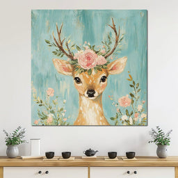 Gentle Fawn Floral Crown - NicheCanvas