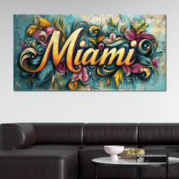 Miami Floral Wonder - NicheCanvas