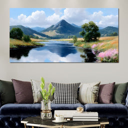 Mountain Reflection Tranquility - NicheCanvas