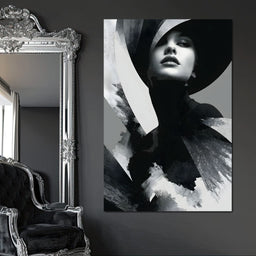 Monochrome Couture Elegance - NicheCanvas