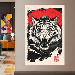 Roaring Tiger Wild Spirit - NicheCanvas