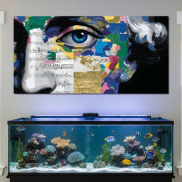 Blue Eye Music Mosaic - NicheCanvas