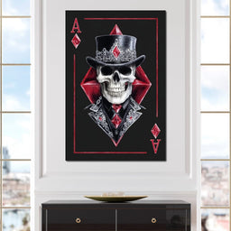 Ace Skeleton High Stakes Elegance - NicheCanvas
