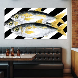 Triple Gilded Mackerel Parade - NicheCanvas