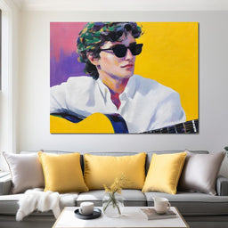 Vibrant Guitarist Sunlit Groove - NicheCanvas