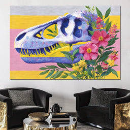 Dinosaur Bloom Fusion Canvas - NicheCanvas