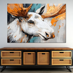 Moose Wilderness Strokes - NicheCanvas