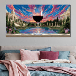 Majestic Vineyard Reflections - NicheCanvas