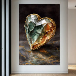 Gilded Facet Heartstone - NicheCanvas