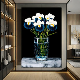 Petals in Midnight Bloom - NicheCanvas