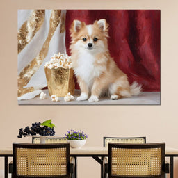 Pomeranian Popcorn Soiree - NicheCanvas