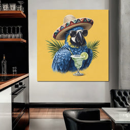 Tropical Fiesta Parrot Vibes - NicheCanvas