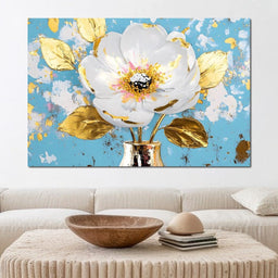 Golden Petal Elegance Blooms - NicheCanvas