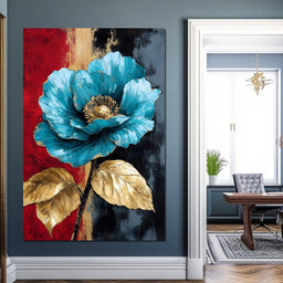 Golden Blossom Radiance - NicheCanvas