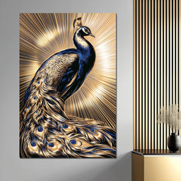 Radiant Majesty of the Gilded Plumage - NicheCanvas