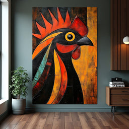 Rooster Radiance Symphony - NicheCanvas