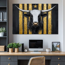 Majestic Golden Stripes Triumph - NicheCanvas
