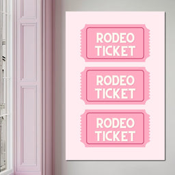 Pastel Rodeo Ticket Stack - NicheCanvas