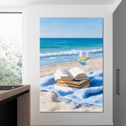 Seaside Pages and Chardonnay Bliss - NicheCanvas