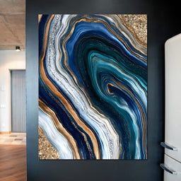 Currents of Gilded Stone - NicheCanvas