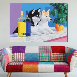 Canine Reflections and Citrus - NicheCanvas